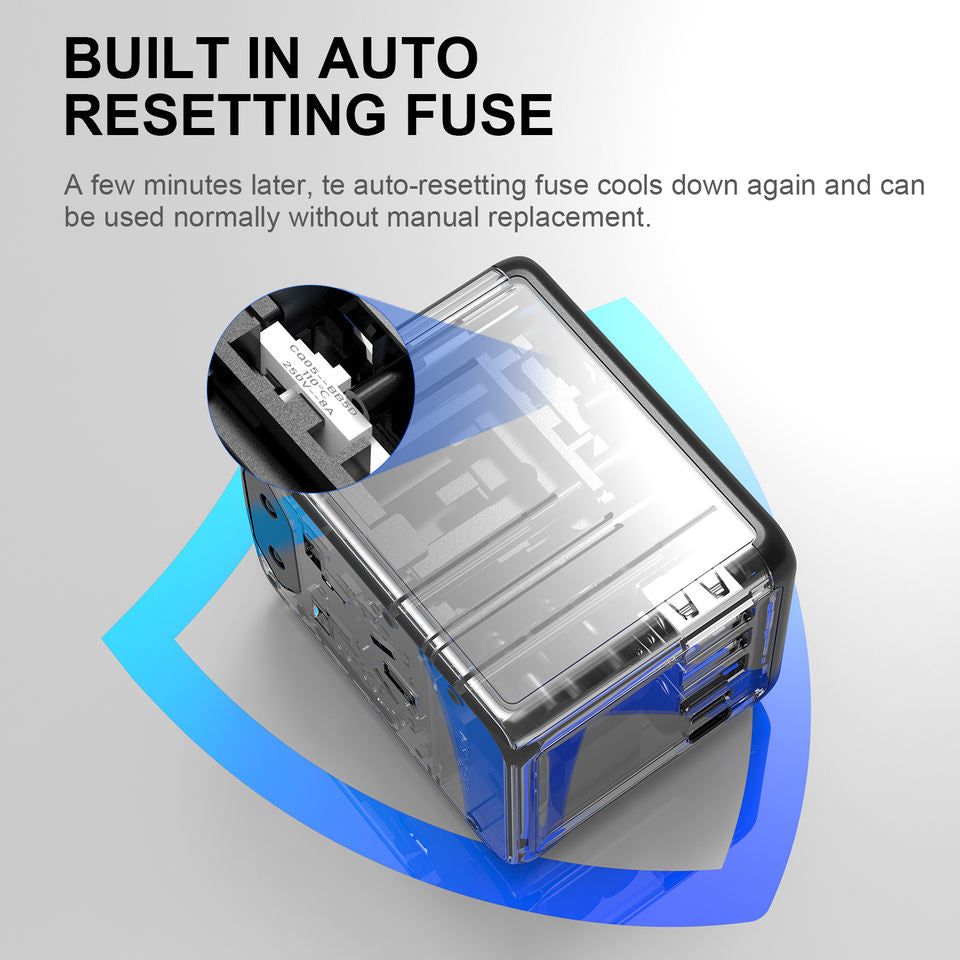 VoltWay 35W Universal Travel Adapter 3 USB and 2 Type-c PD International Converters