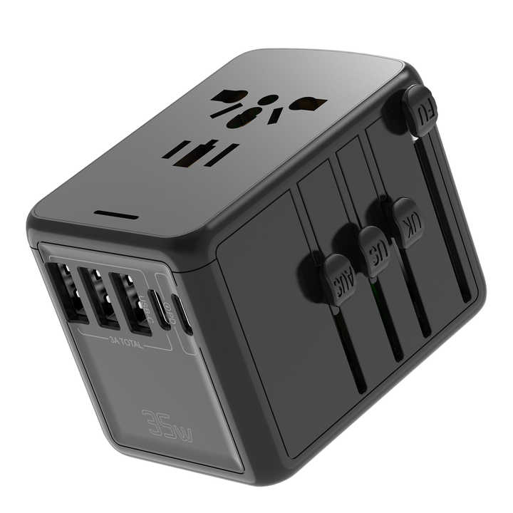 VoltWay 35W Universal Travel Adapter 3 USB and 2 Type-c PD International Converters