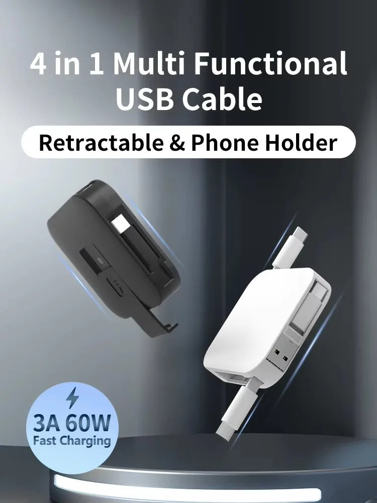 Voltway 4 in 1 Retractable Usb Cable