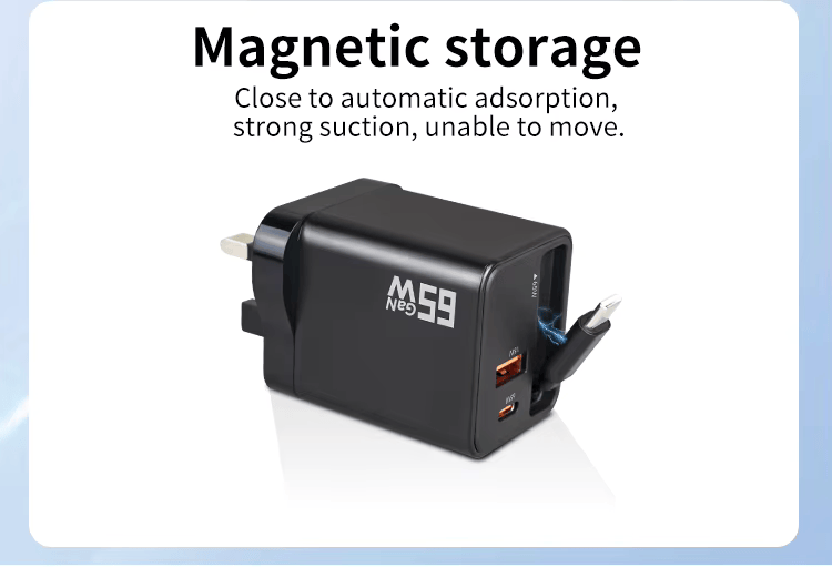 VoltWay Built-in retractable wire Smart 65W Fast Charger™