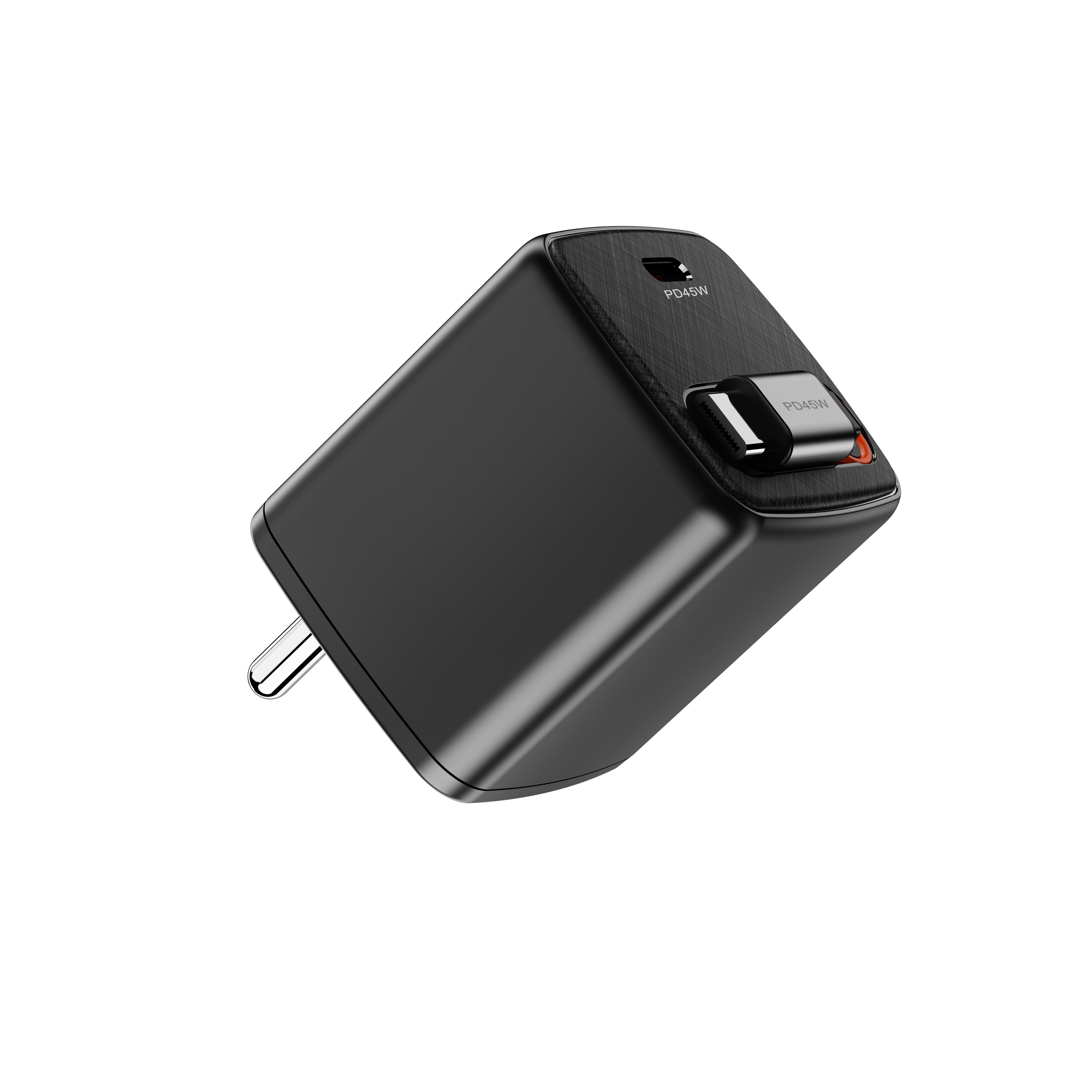 VoltWay Built-in retractable wire PD 45W GaN Fast Charger™