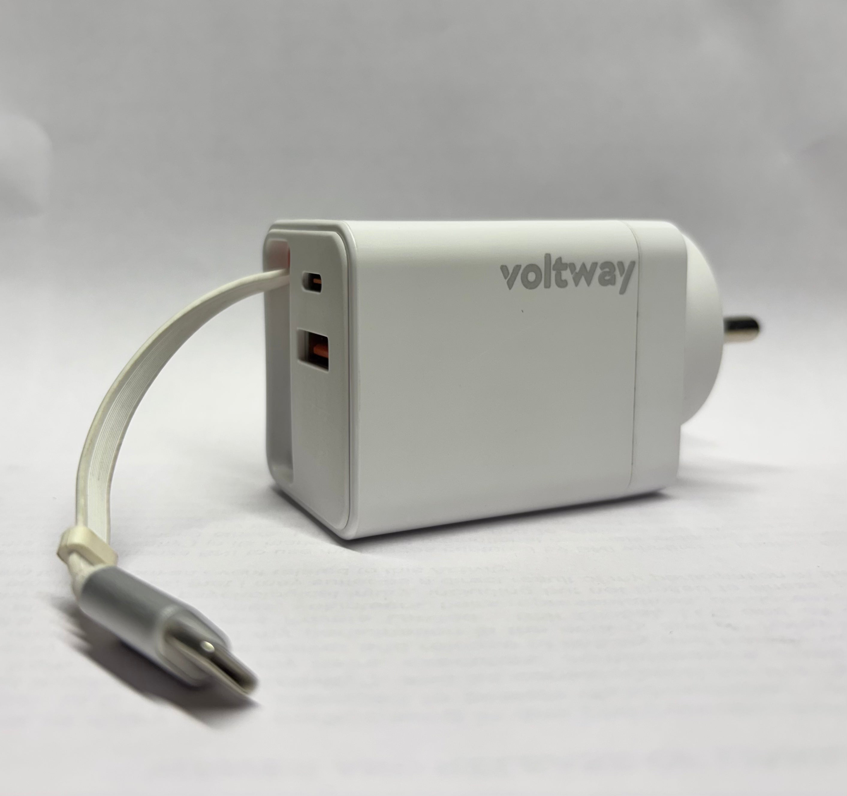 VoltWay Built-in retractable wire Smart 65W Fast Charger™