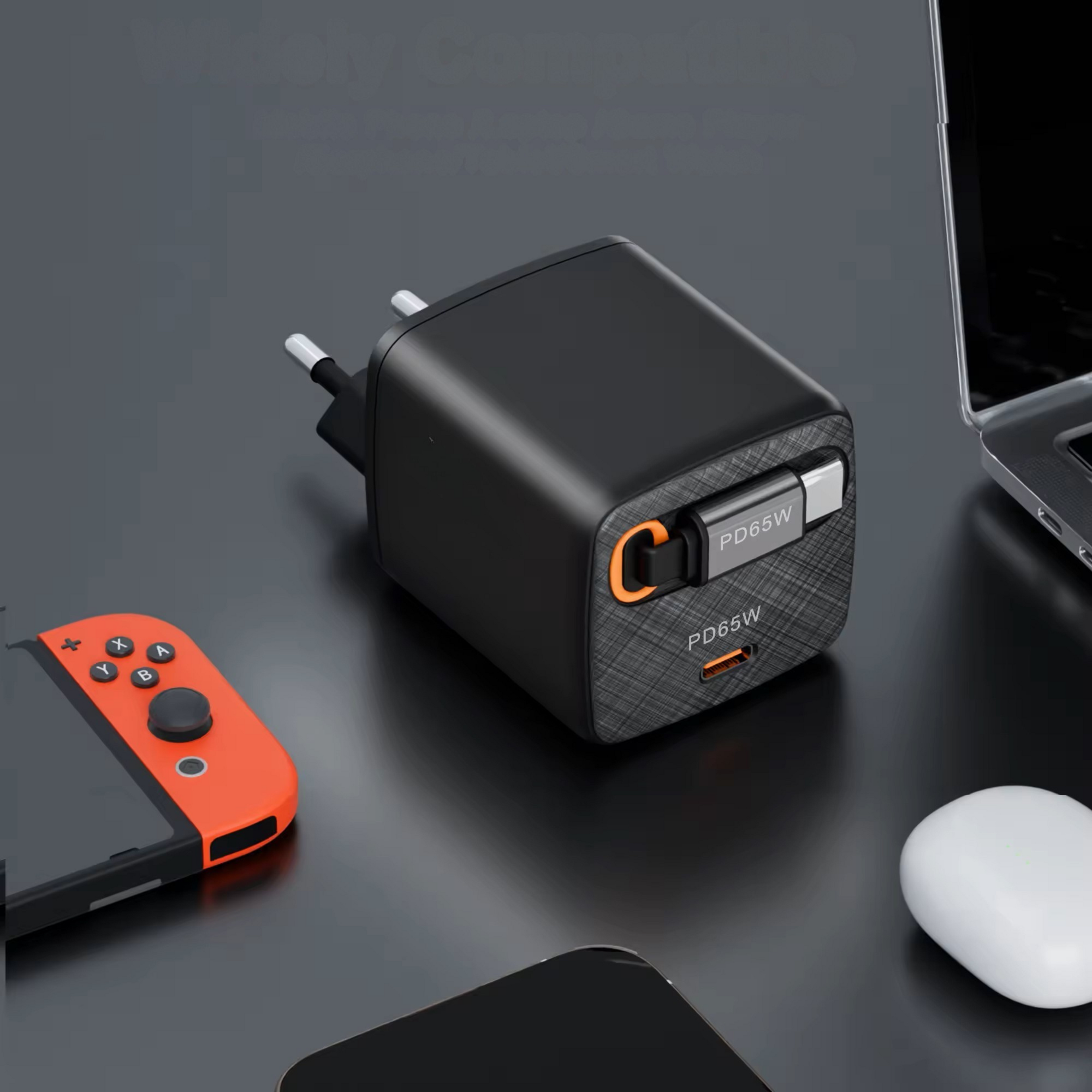 VoltWay Built-in retractable wire PD 65W GaN Fast Charger™