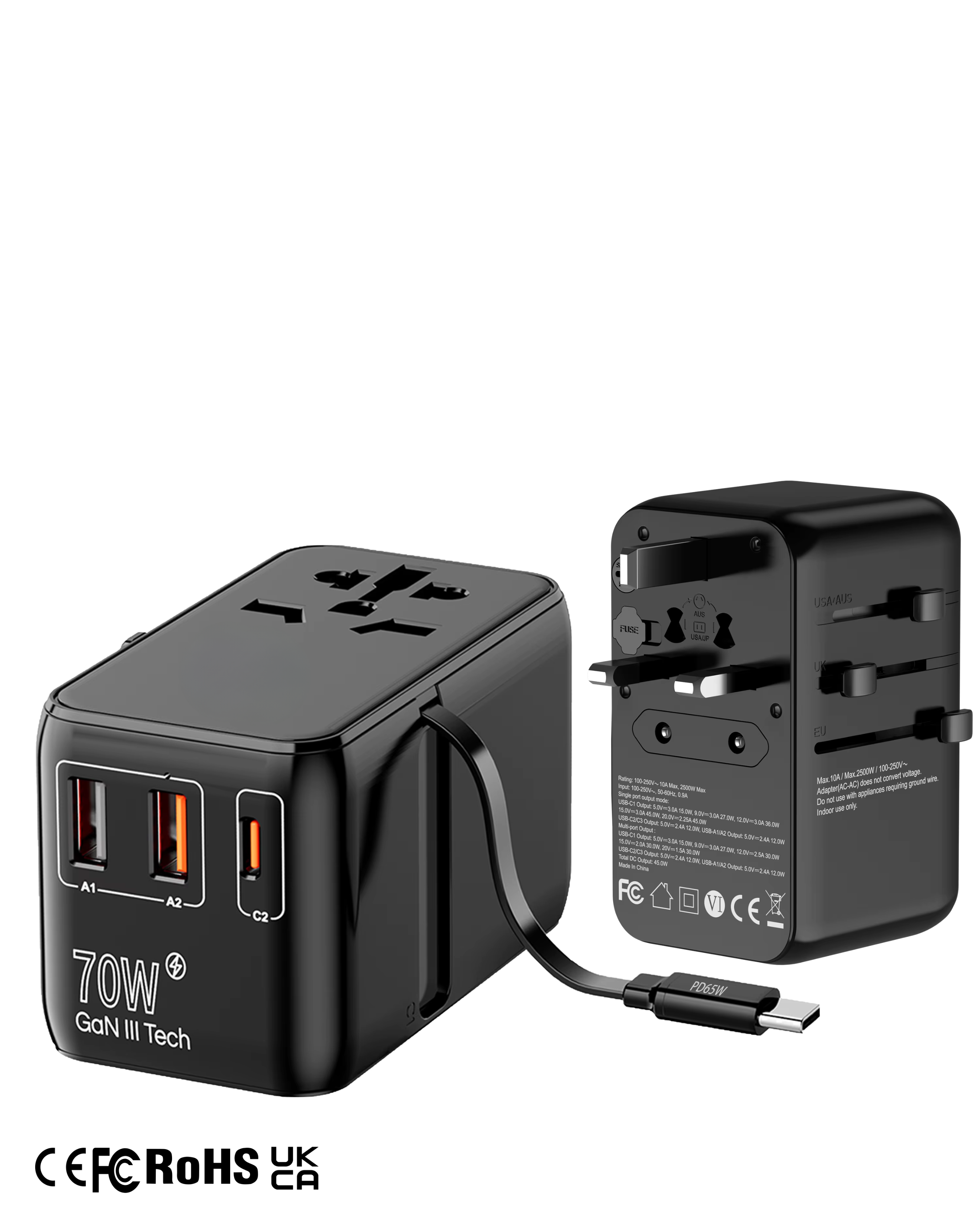 VoltWay PD 70W Universal Travel Charger