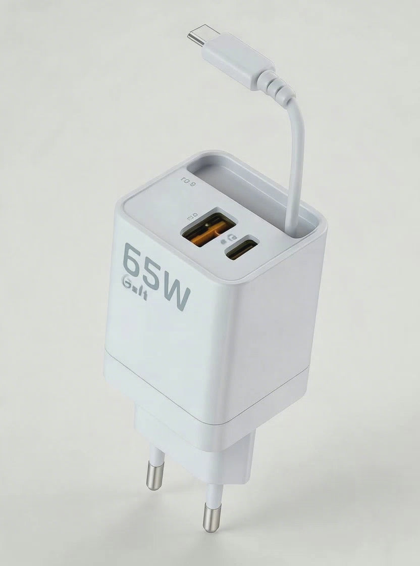 VoltWay Built-in retractable wire Smart 65W Fast Charger™